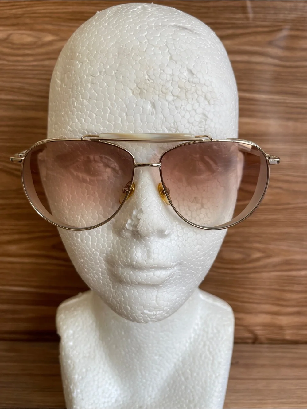 Pre-owned MCM 119S 745 Womens Gold Marble Frame / Pink Gradient Sunglasses